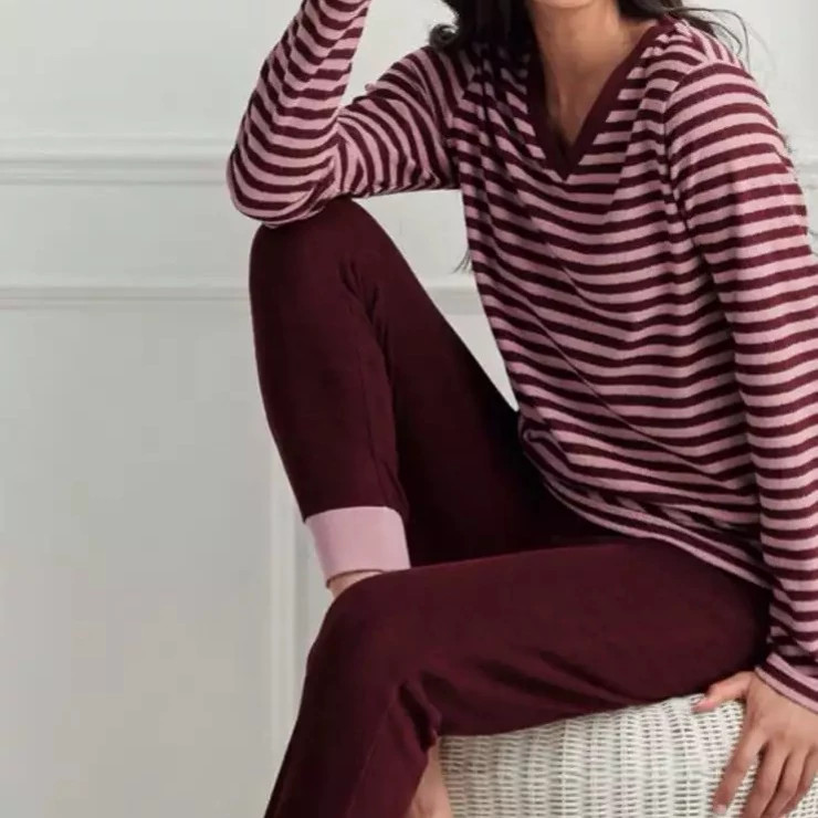 22- ست راحتی بلوز شلوار حوله ای زنانه