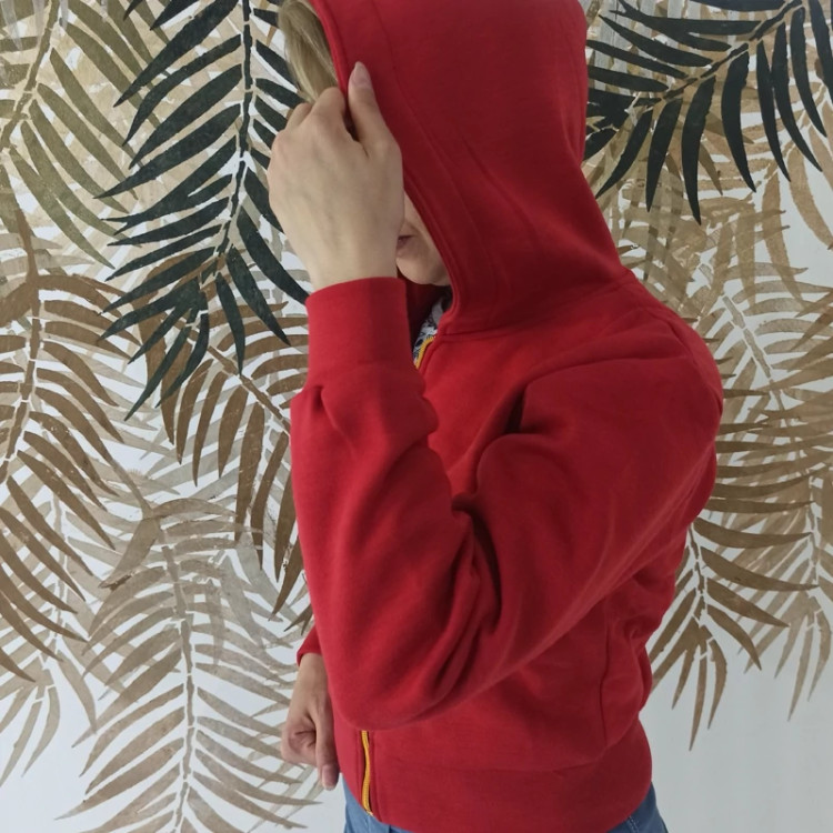 36-1هودی کراپ دخترانه جلو زیپ کلاهدار کرکی