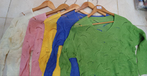 25-بلوز مجلسی قلاب بافی زنانه