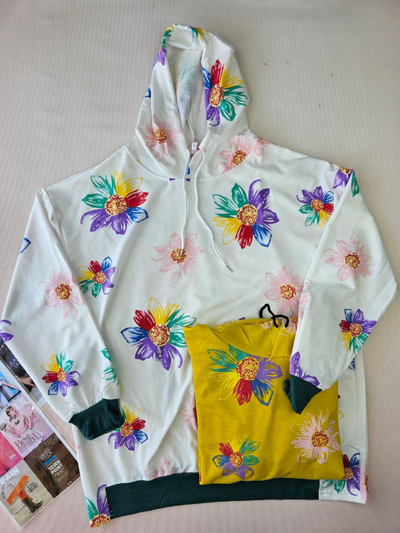 79-هودی کلاهدار دخترانه بابونه لش4