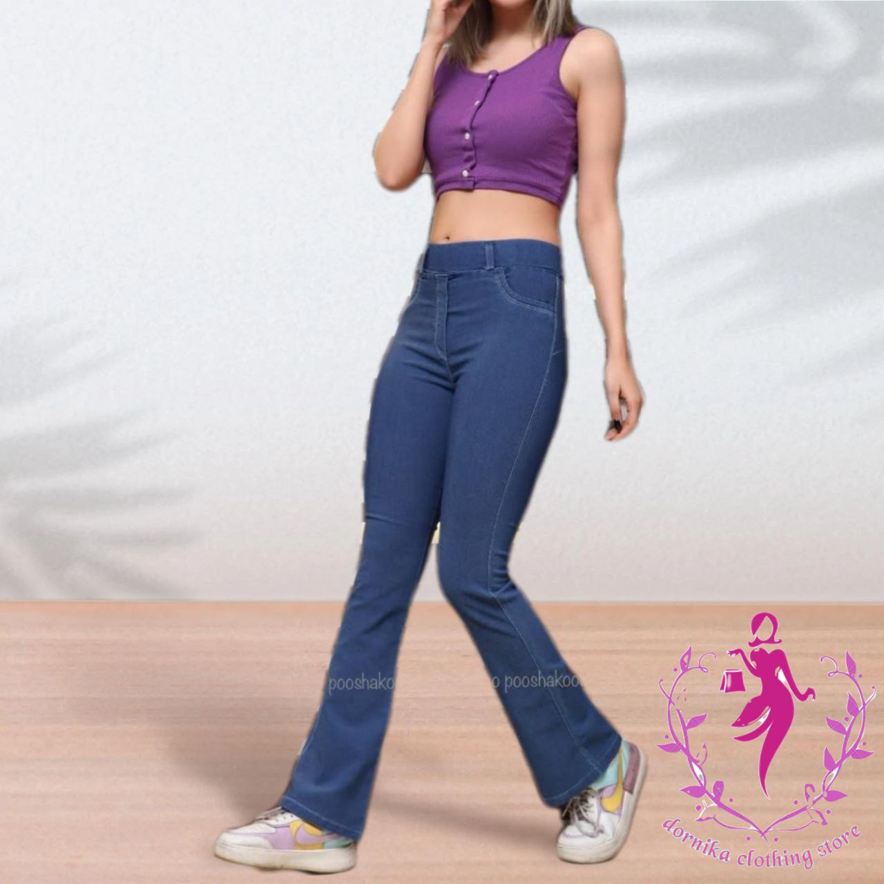 49-شلوار دخترانه دمپا گشاد لی کاغذی سنگشور 3