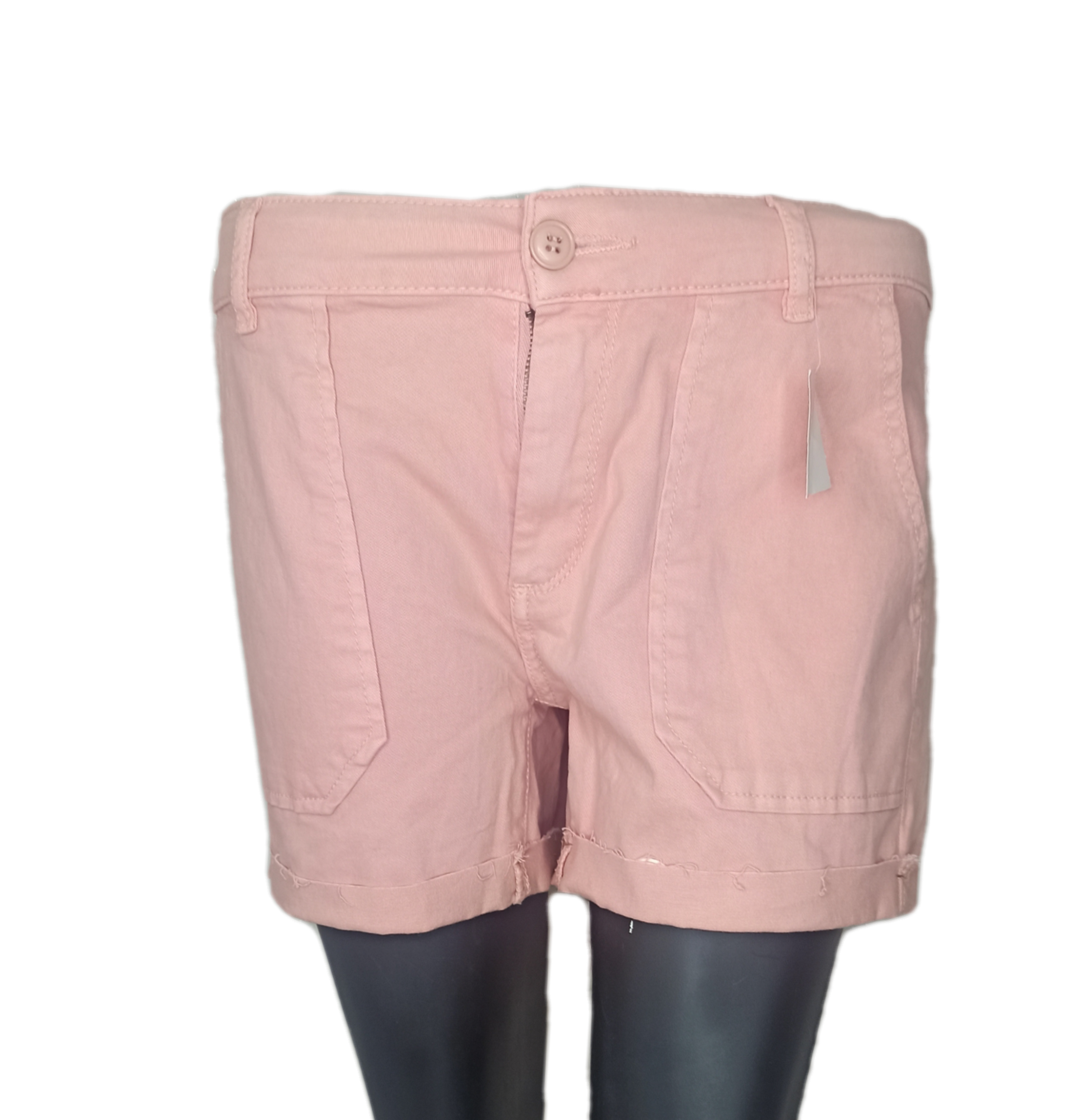 126-شلوارک کتان زنانه دخترانه زابدار برند kiabi