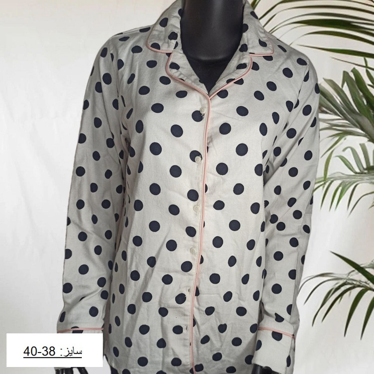 شومیز مخمل خالخالی اسمارا150-2